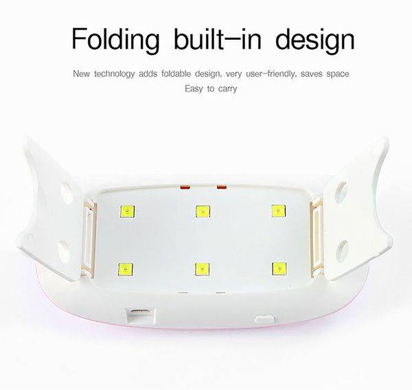 Mini UV LED Nail Lamp, Portable Gel Light Mouse Shape Pocket Size Nail Dryer with USB Cable for All