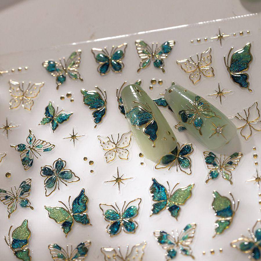 5D Butterfly Nail Jelly Sticker M-547