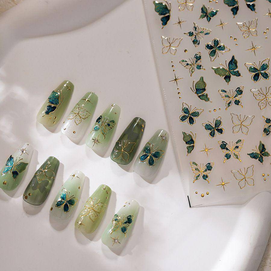 5D Butterfly Nail Jelly Sticker M-547