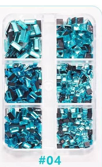 6 Grids Flat Bottom Rhinestone - 4