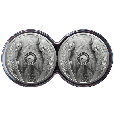 2 oz Silver Coin Set - Big Five III - Elephant - Double Capsule - 2024