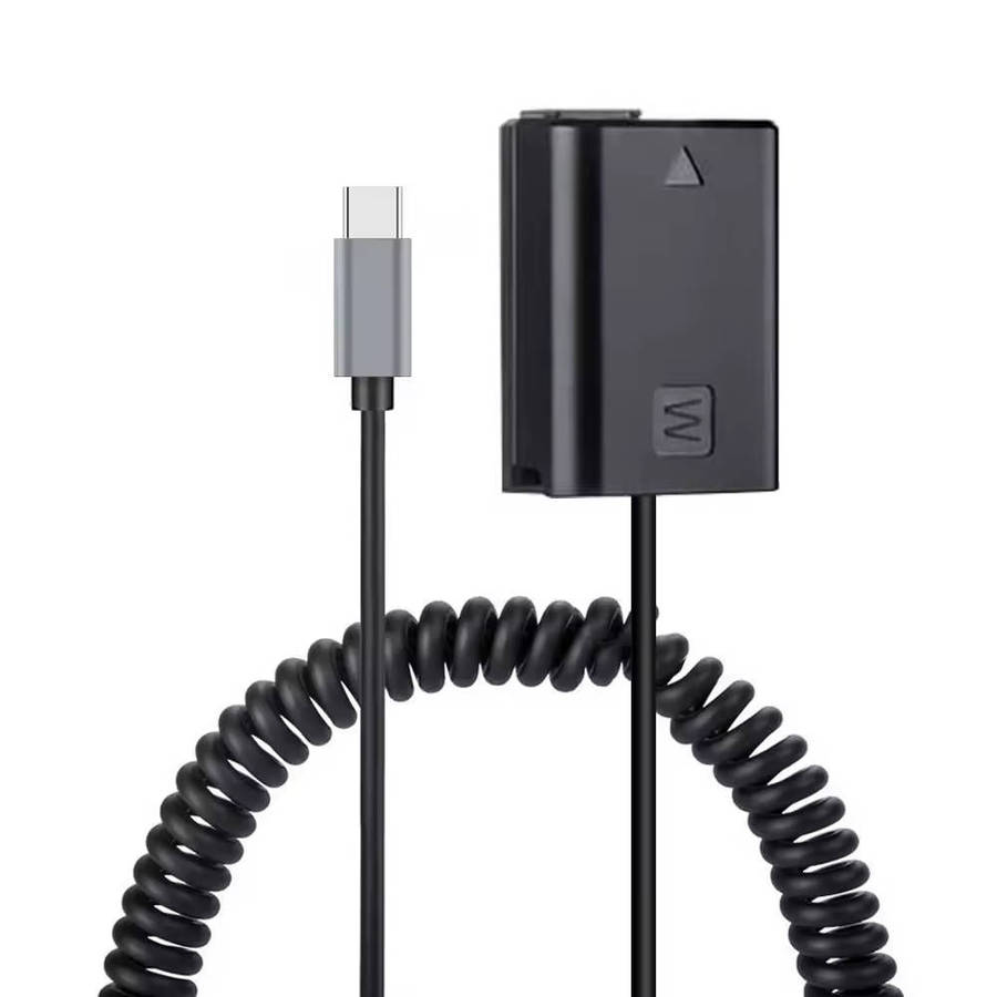 Power Bank USB-C to ZV-E10 NP-FW50 Dummy Battery for Sony Alpha Cameras