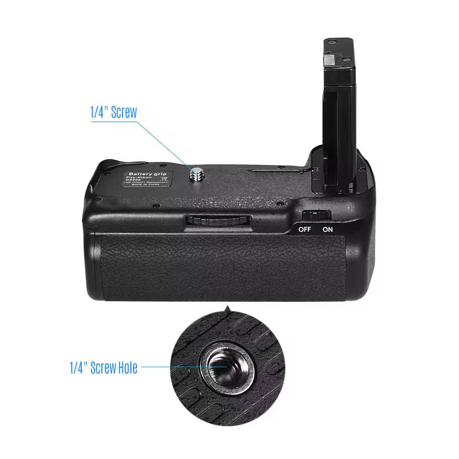 Generic Battery Grip for NIKON D5500 / D5600 DSLR Cameras (with IR remote shutter release)