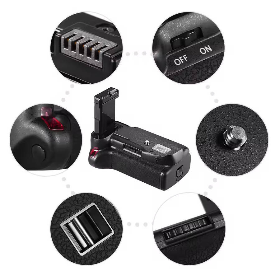 Generic Battery Grip for NIKON D5500 / D5600 DSLR Cameras (with IR remote shutter release)