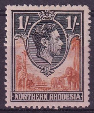 Northern Rhodesia, 1938, KG VI Definitive Issue, 1s, MNH