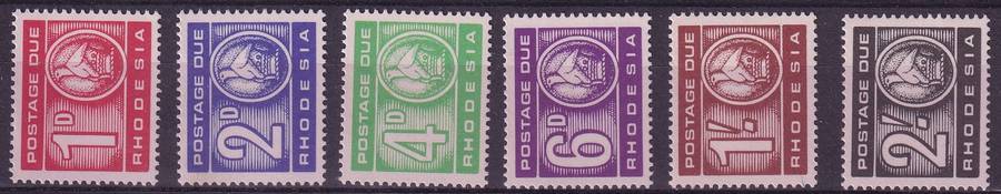 Rhodesia UDI, 1966 Postage Dues, Full Set, M/H
