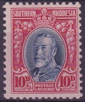 Southern Rhodesia, 1931_1933, Field Marshall, 10d, Perfs 11½, M/H (more below)