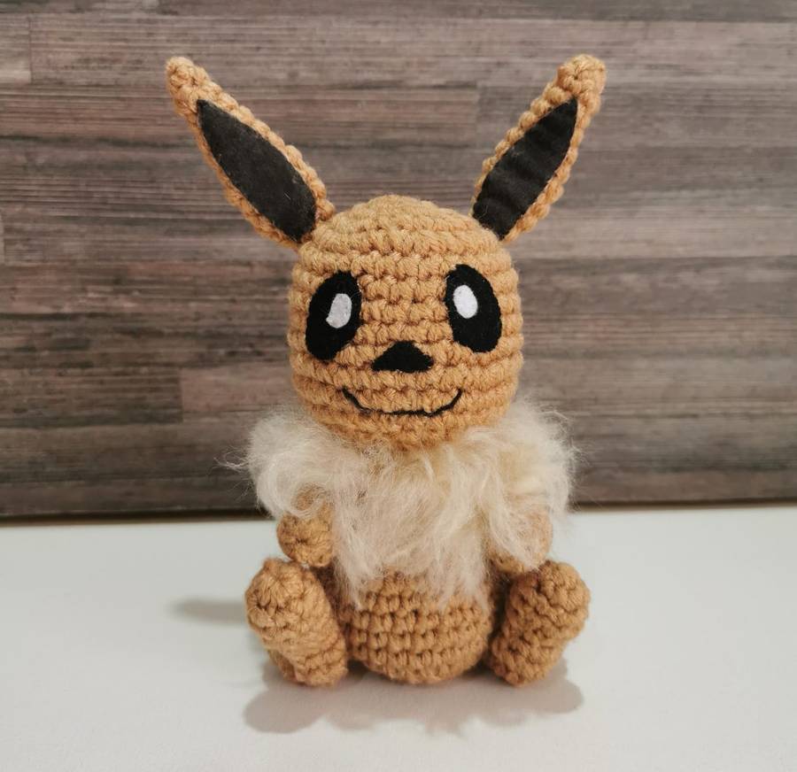 Beautiful Pokémon Eevee Hand Crochet Plushy