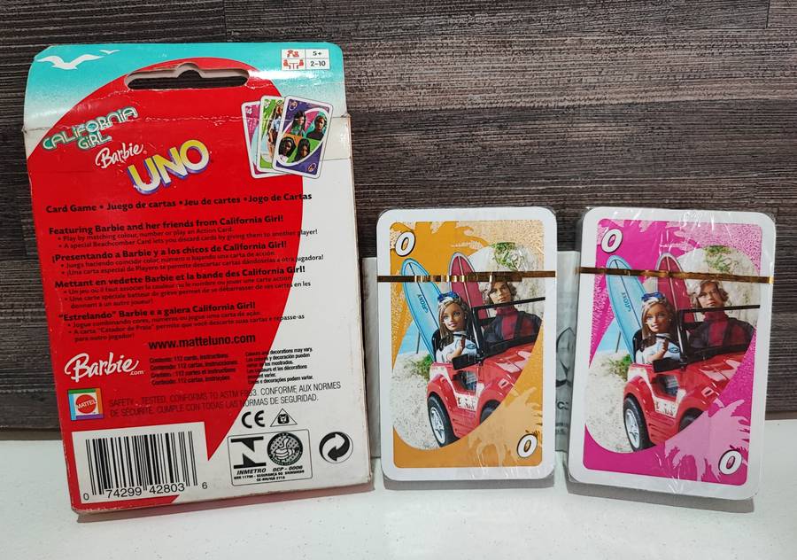 Mattel Barbie Uno Cards