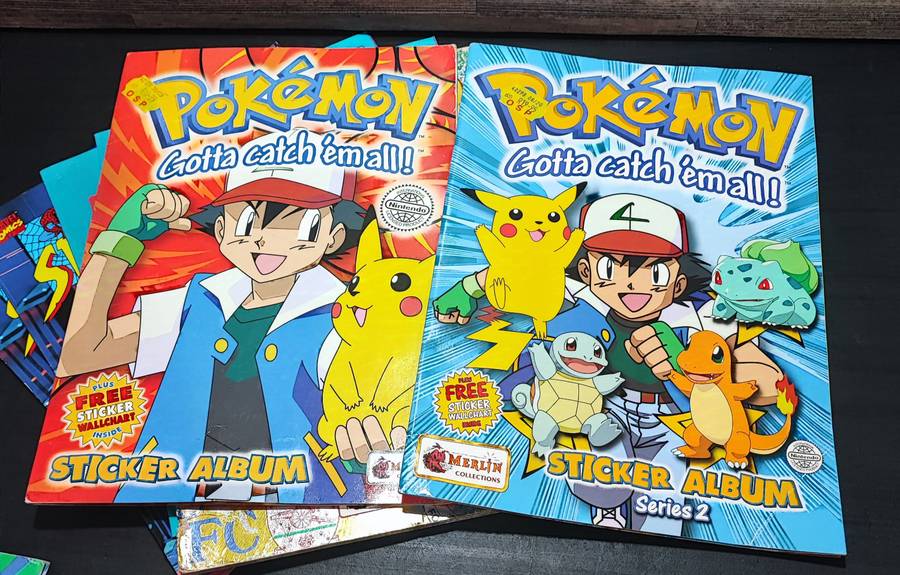 Vintage Topps/Panini Mixed Sticker Albums