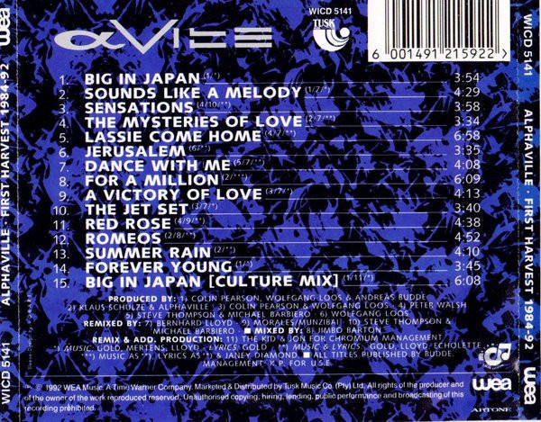 Alphaville  First Harvest 1984-92