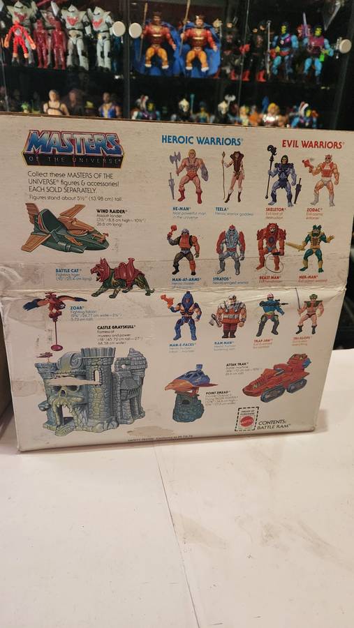 1981 Complete Boxed Battle Ram of He-Man-Masters of the Universe (MOTU) Vintage Figure
