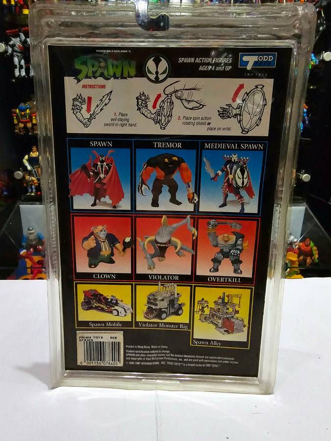 Moc 1994 Mcfarlane Medieval Spawn With Comic Book Vintage Figure