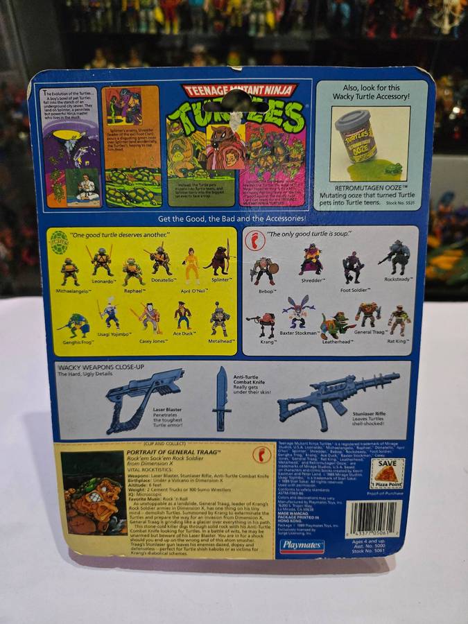 1989 MOC TMNT General Traag Vintage Figure Teenage Mutant Ninja Turtles