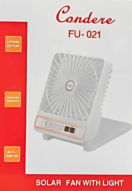 Desktop Solar Fan with light