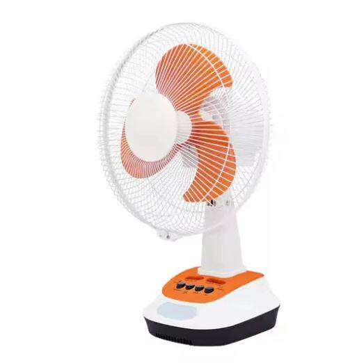 12 Inch Rechargeable Desk Fan - USB - LED Light - Oscillation