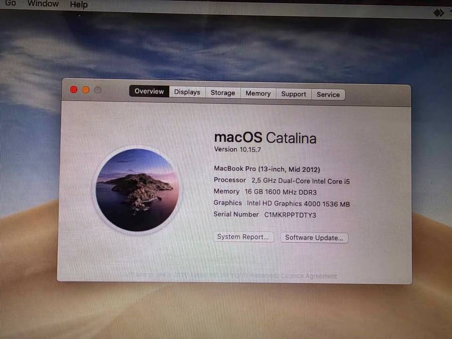 Apple Macbook Pro MID 2012 i5 16GB Ram 240GB SSD 13inch