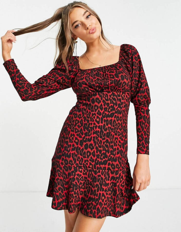 LIPSY London size 12 new dress leopard print red