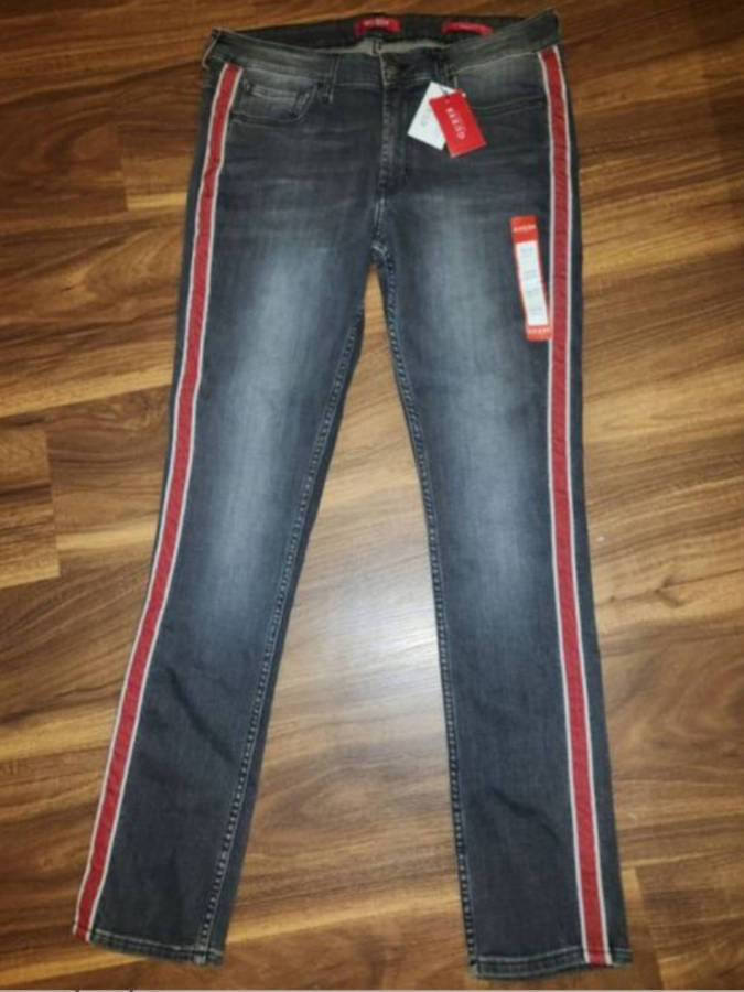 NEW GUESS MENS Size 34W 32L JEANS - greywash