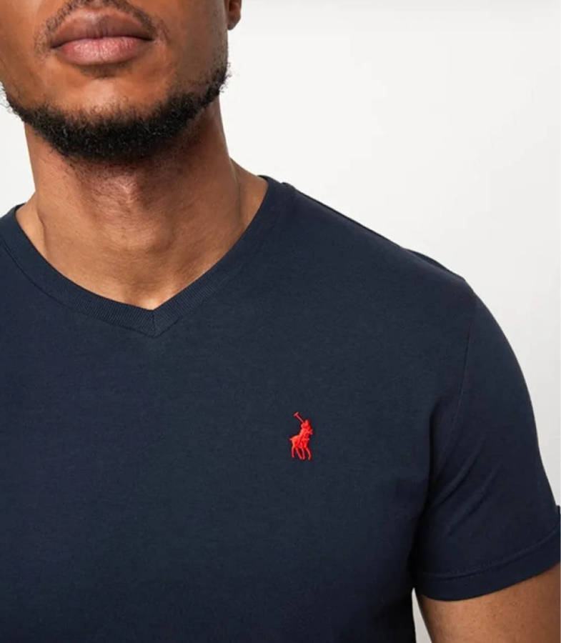 POLO Vneck Small Navy shirt