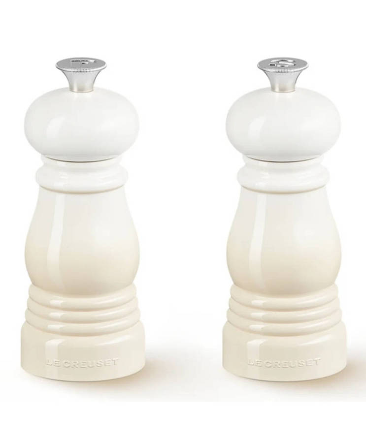 Le Creuset Set of Meringue Colour Salt & Pepper Mills 11cm