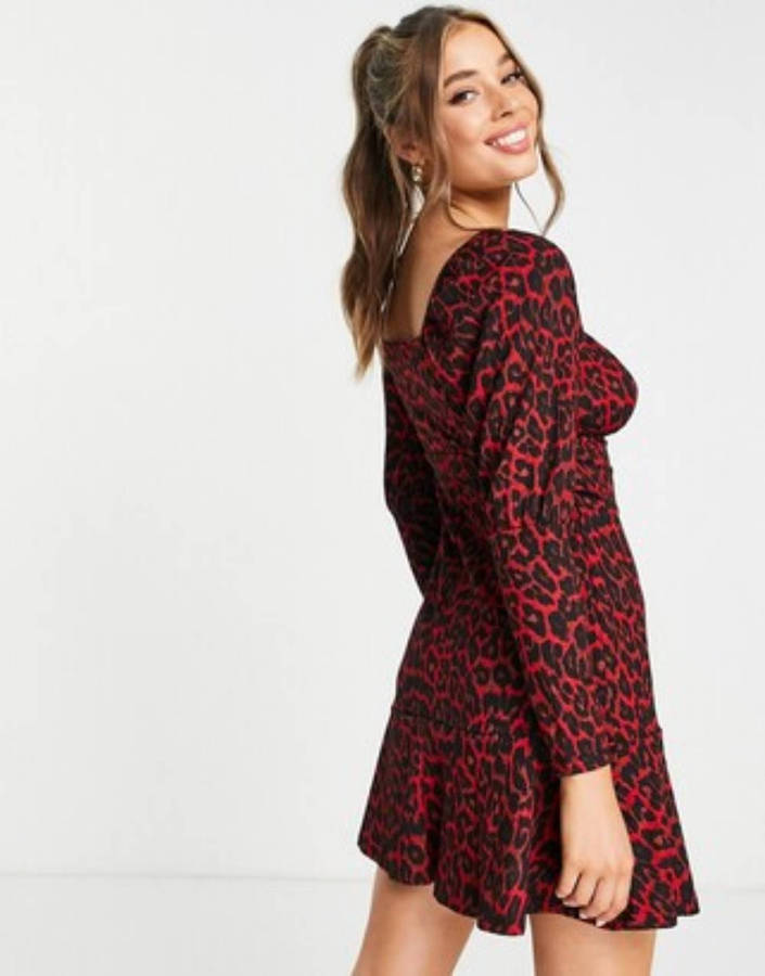 LIPSY London size 12 new dress leopard print red