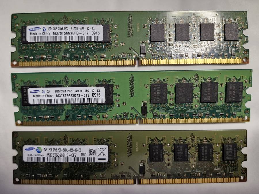 2Gb DDR2 667/800MHz RAM, 240 pin for PC