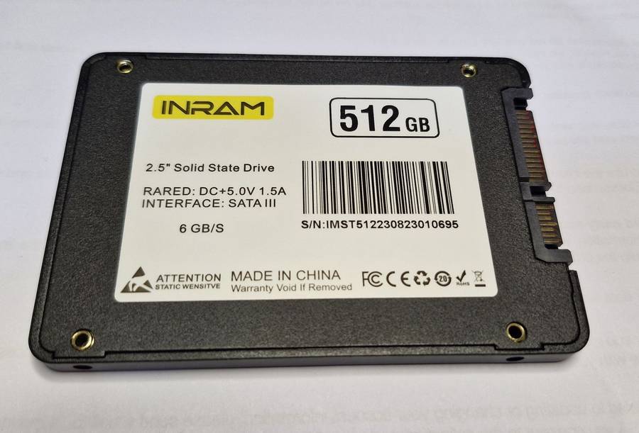 512Gb 6GB/s SATA SSD