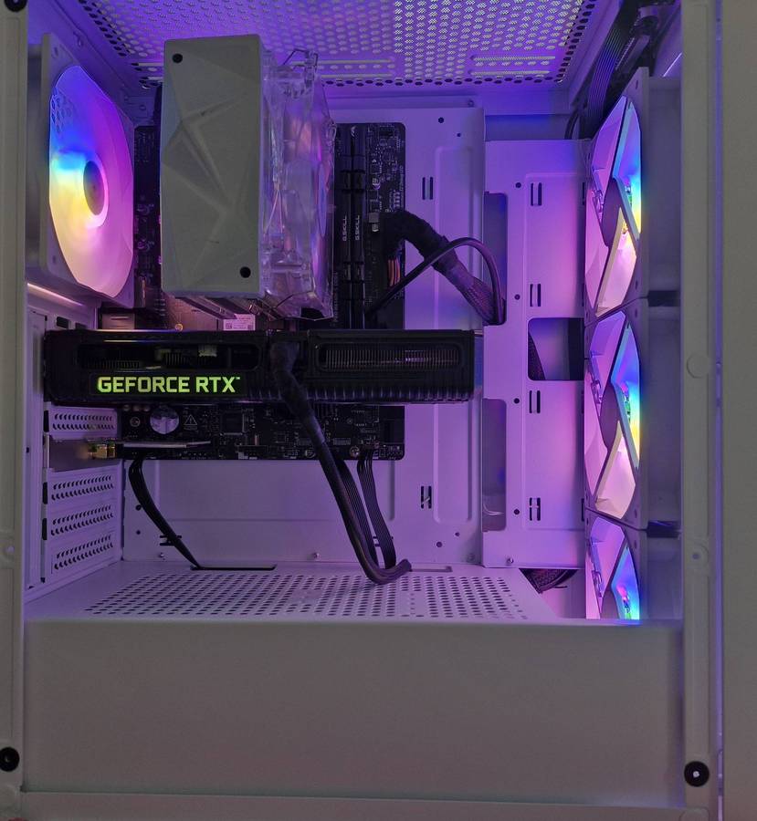 Gaming PC with static ARGB, RTX3060 12Gb GPU, i5-12400 CPU, 32Gb RAM, 1Tb NvMe, Win 11 Pro