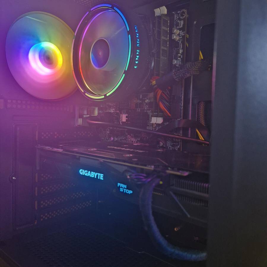 Gaming PC with ARGB, GT1060 6Gb GPU, i5-4460 CPU, 16Gb RAM, 512Gb NvMe, Win 11 Pro