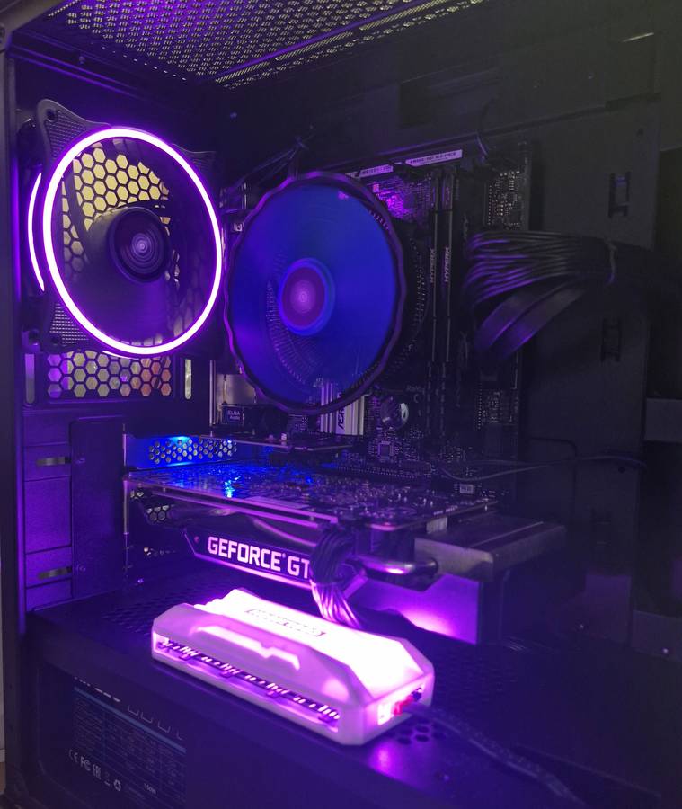 Gaming PC with aRGB, GTX1660 Ti 6Gb GPU, i5-9500 CPU, 16gb RAM, 512Mb NvMe, Win 11 & Office 2016 Pro