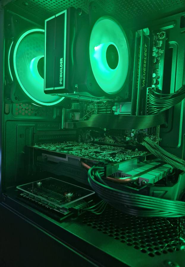 Gaming PC with ARGB, GTX1060 6Gb GPU, i5-4590 CPU, 16Gb RAM, 512Gb NvMe, Win 11 Pro