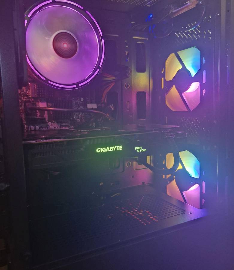 Gaming PC with ARGB, GT1060 6Gb GPU, i5-4460 CPU, 16Gb RAM, 512Gb NvMe, Win 11 Pro