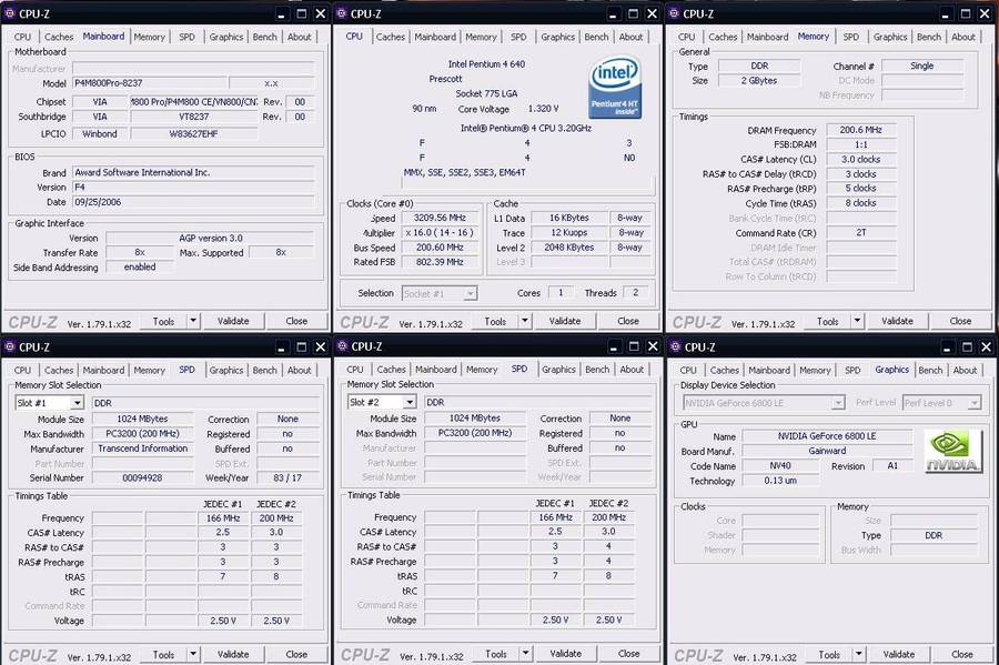 Vintage XP 32bit Desktop PC, GF 6800LE 128Mb GPU, P4 640 CPU, 2Gb RAM, 120Gb SSD, DVD, Win XP32bit