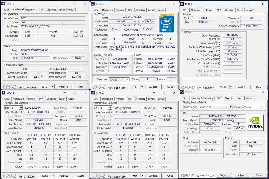 Windows 11 Desktop PC, GT 1030 2Gb GPU, i5-4440 CPU, 8Gb RAM, 256Gb NvMe, DVD, Win 11 Pro