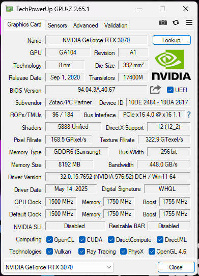 Gaming PC with ARGB, RTX3070 8Gb GPU, i5-14400 CPU, 32Gb DDR5 RAM, 1Tb Gen 4 NvMe, Win 11 Pro