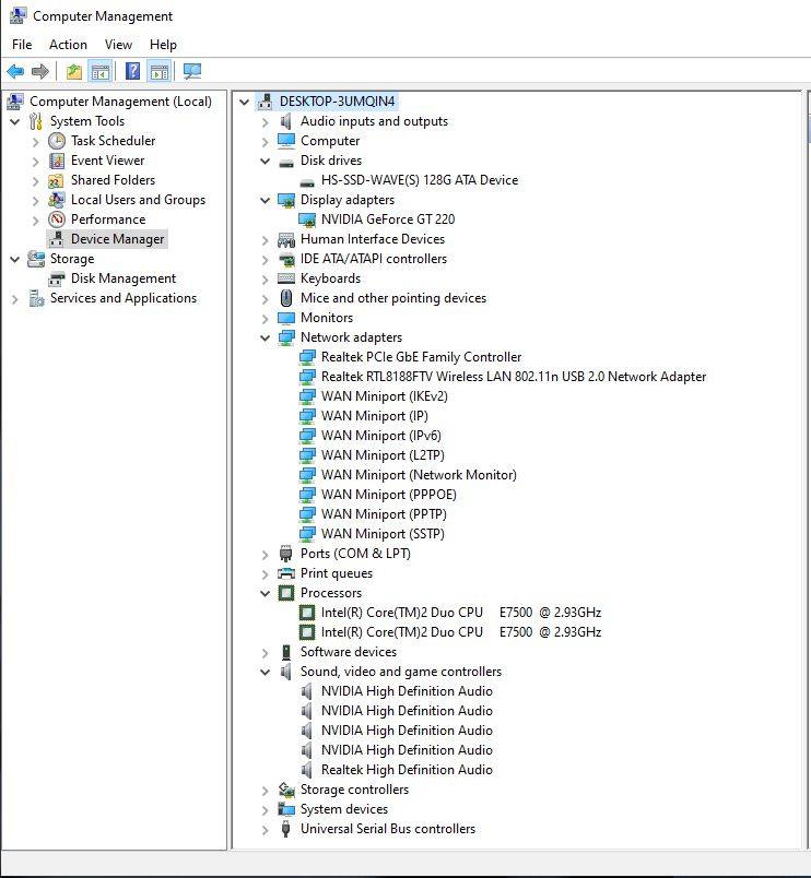 Windows 10 Desktop PC, GT220 1Gb GPU, Core2 Duo E7500 CPU, 4Gb RAM, 128Gb SSD, DVD, Win 10 Pro
