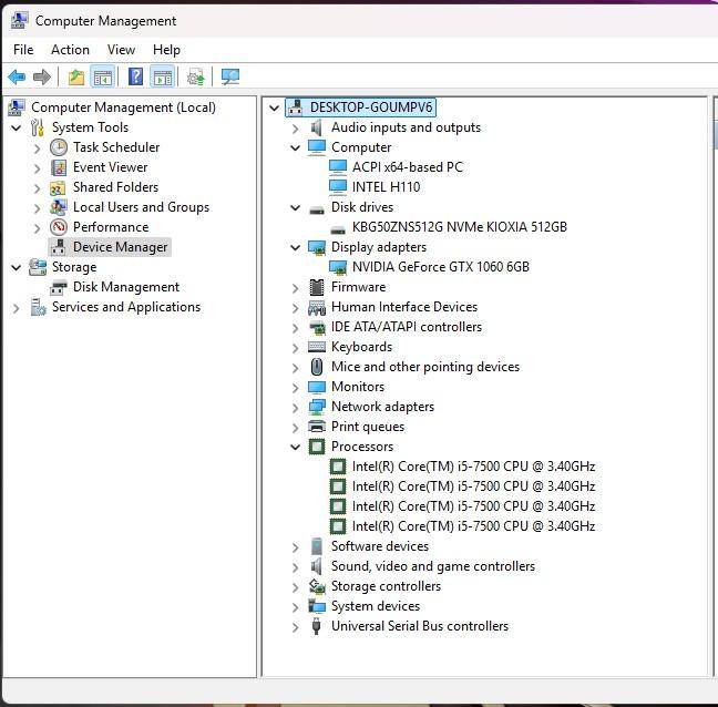 Gaming PC with ARGB, GTX1060 6Gb GPU, i5-7500 CPU, 16Gb RAM, 512Gb NvMe, Win 11 Pro