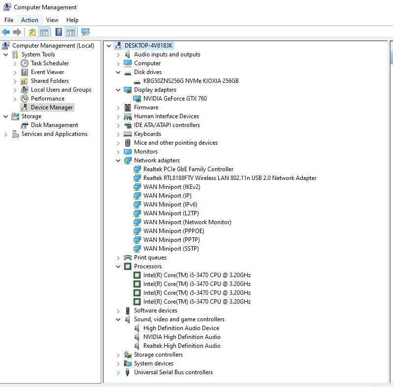 Windows 10 Desktop PC, GT 760 2Gb GPU, i5-3470 CPU, 8Gb RAM, 256Gb NvMe, DVD, Win 10 Pro