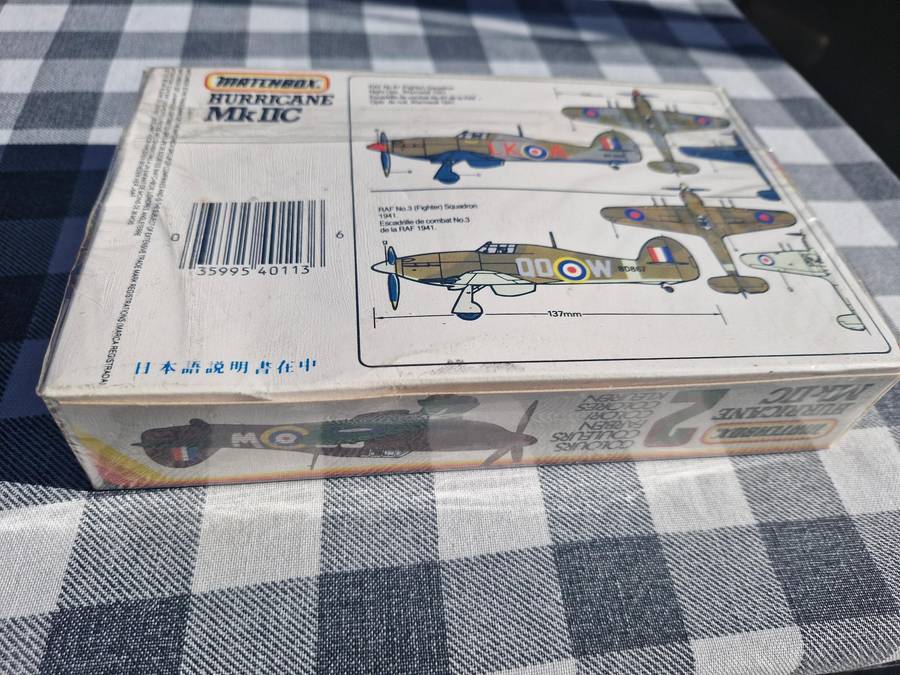 1970's Matchbox Hawker Hurricane model kit