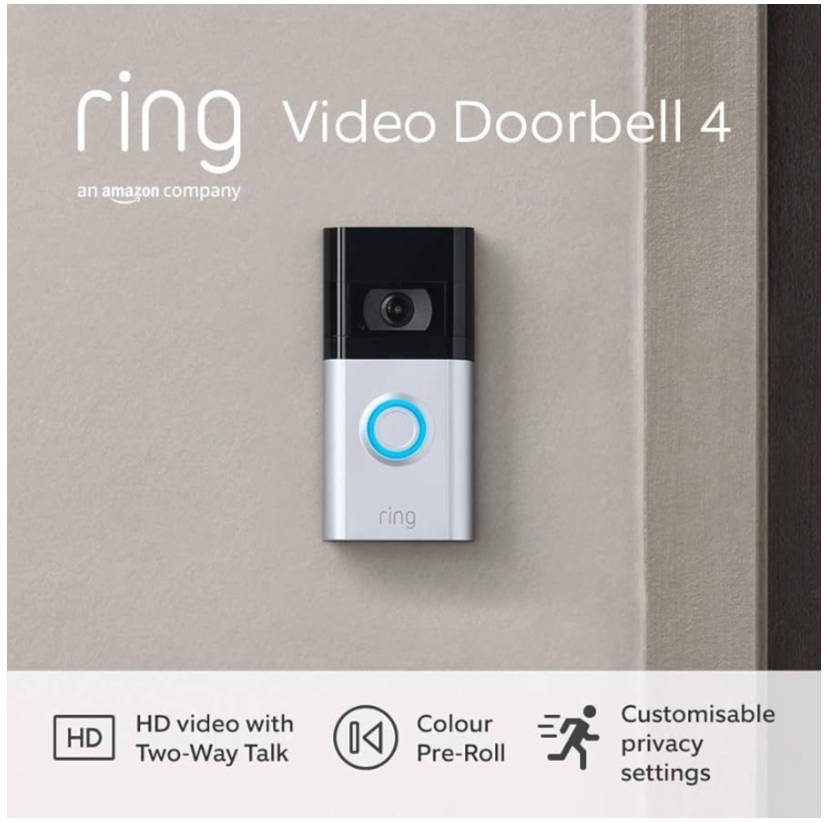 Ring Video Doorbell 4 | 1080p HD Video | Improved Motion Detection