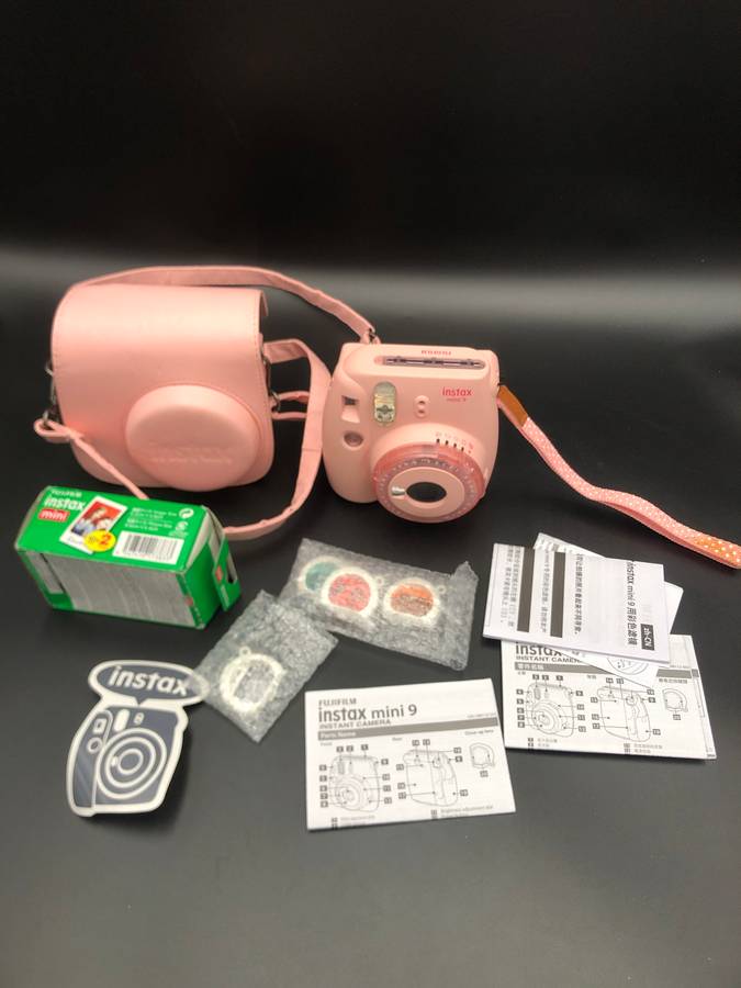 Fujifilm Instax Mini 9 Camera & Film Value Bundle (Pink with Clear Accents)