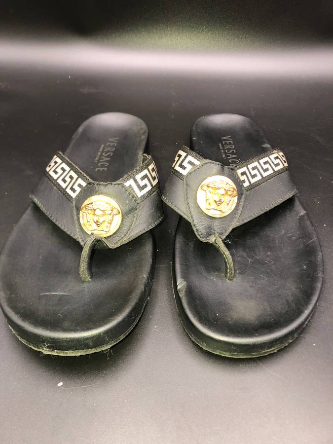 Versace Slippers (Black)