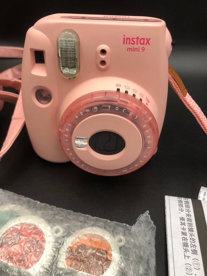 Fujifilm Instax Mini 9 Camera & Film Value Bundle (Pink with Clear Accents)