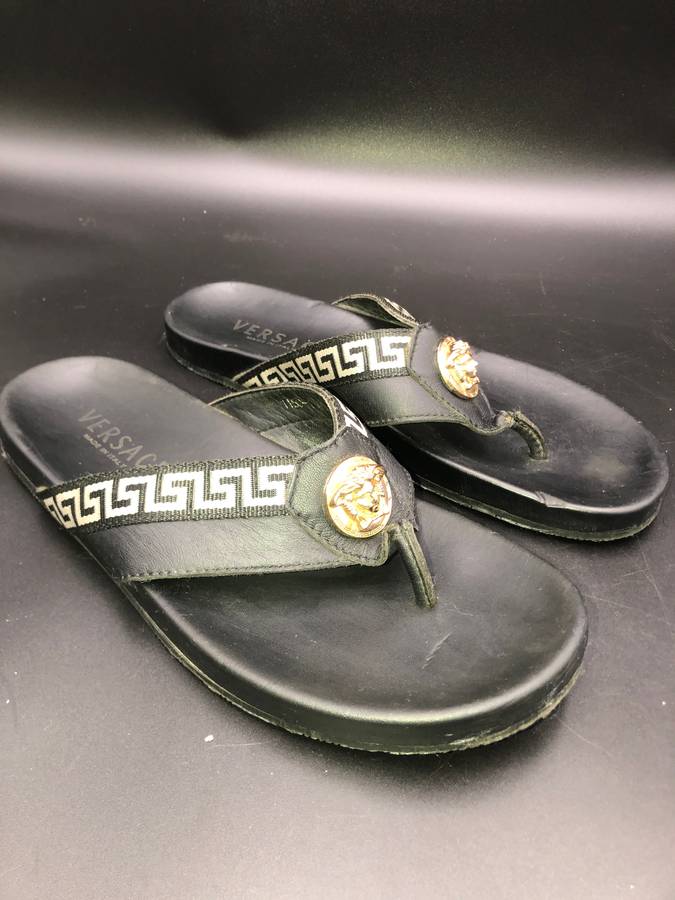 Versace Slippers (Black)