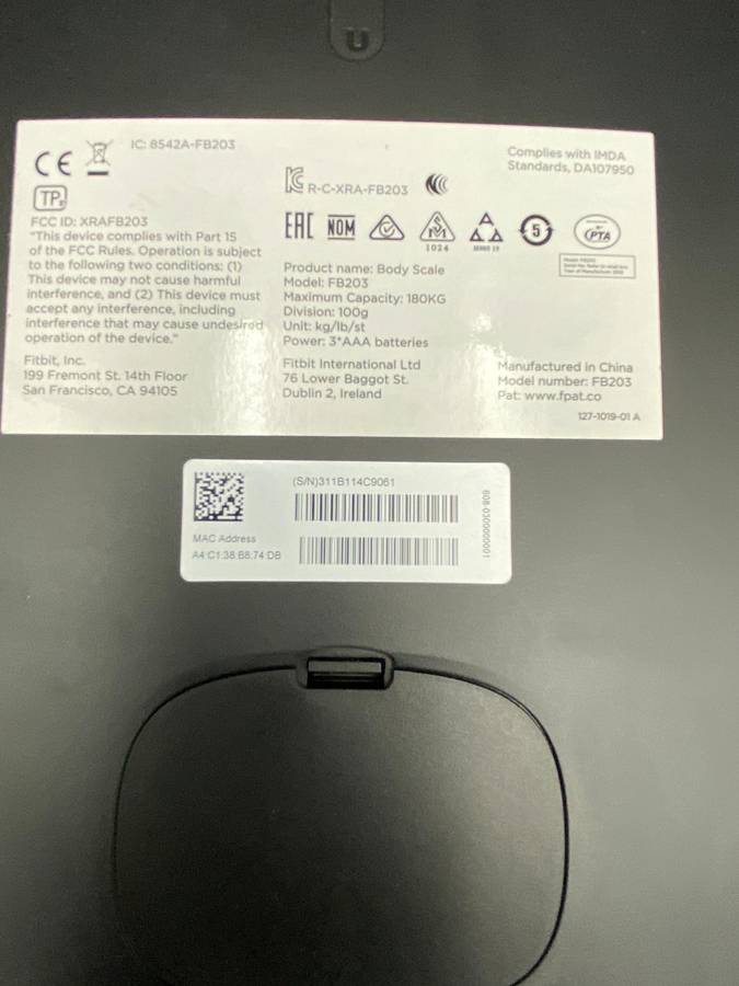 Fitbit Aria Air Smart Scale - Black