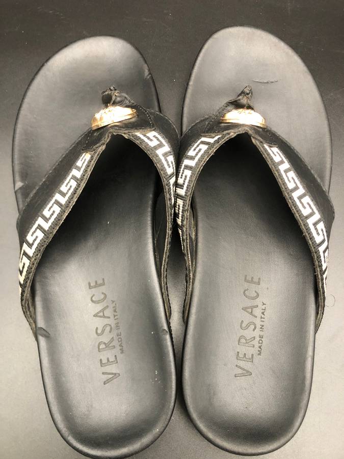 Versace Slippers (Black)
