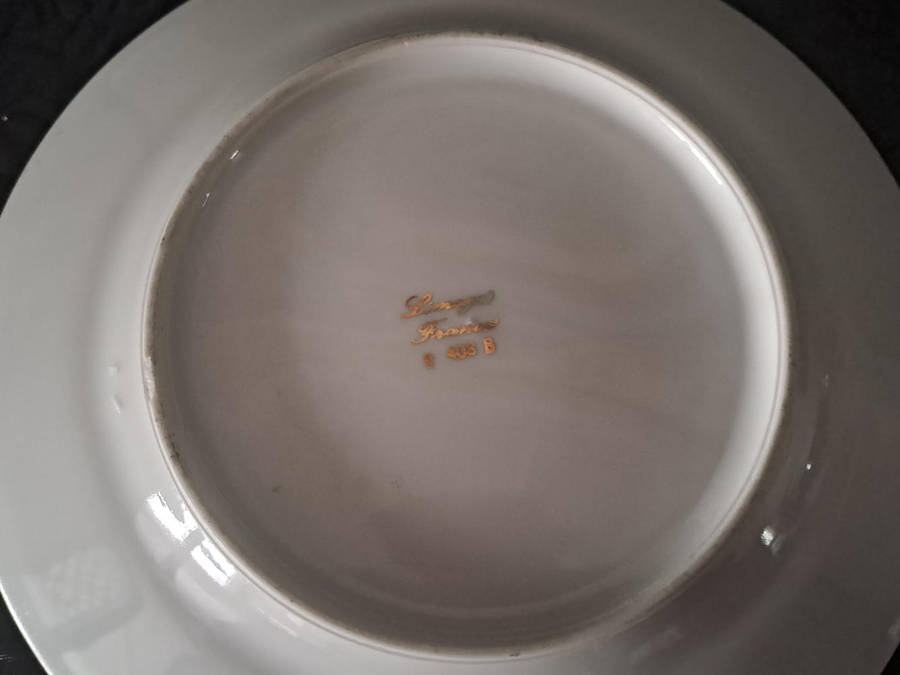 2 x Limoges France cabinet plates, biggest is 17cm diameter