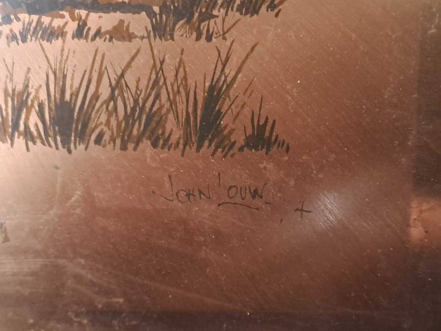 3D copper artwork by artist John Louw, 1974