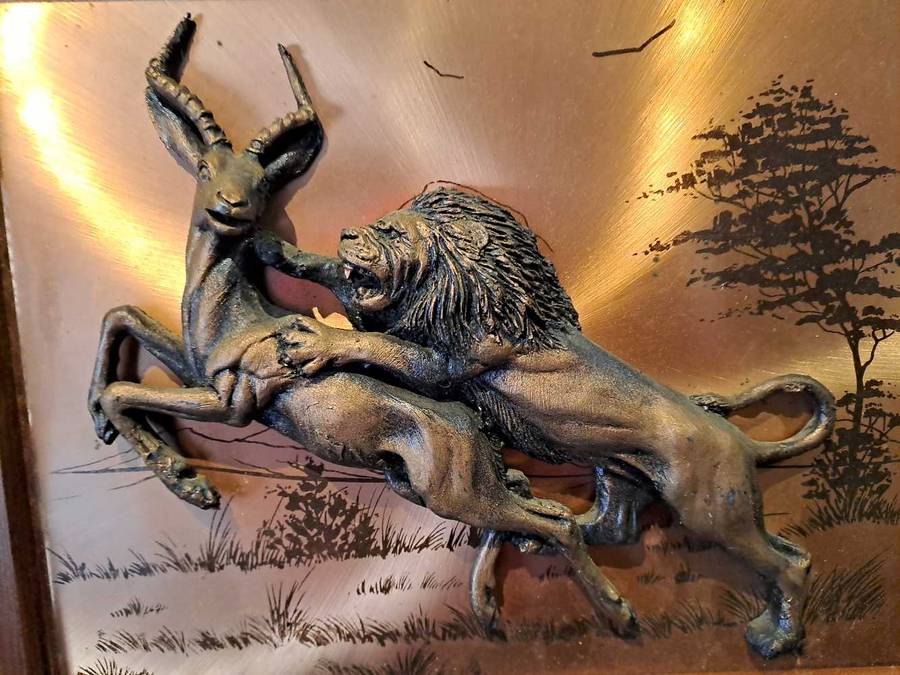 Vintage 3D copper wall art